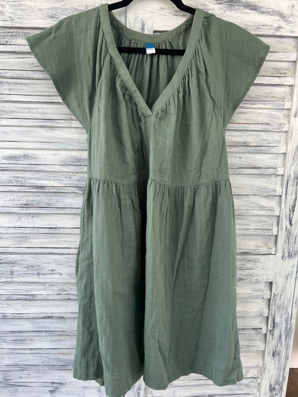 Old Navy V-Neck Cotton Blend Women's Dress Size L
